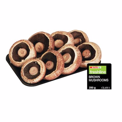 FRESHLINE BROWN BUTTON MUSHROOMS 250G