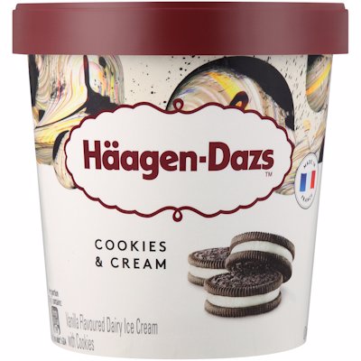 HAAGENDAZS ICE CREAM COOKIES & CREAM 460ML