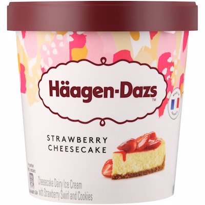 HAAGDAZS ICE CREAM STRAWBERY CHEESE CAKE 460ML