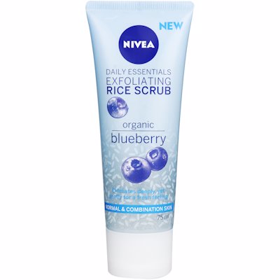 NIVEA EXFOLIATING RICE SCRUB BLUEBERRY 75ML