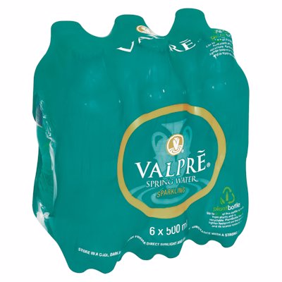 VALPRE SPRING WATER SPARKLING 6 PACK 500ML