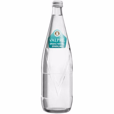 VALPRE SPRING WATER SPARKLING GLASS BOTTLE 750ML