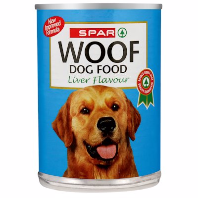 SPAR WOOF DOG FOOD LIVER FLAVOUR 425G