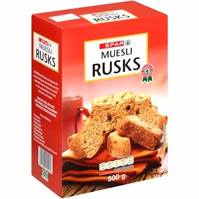 SPAR MUESLI RUSKS 500GR