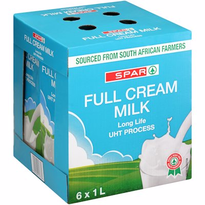 SPAR UHT FULL CREAM MILK 1LT