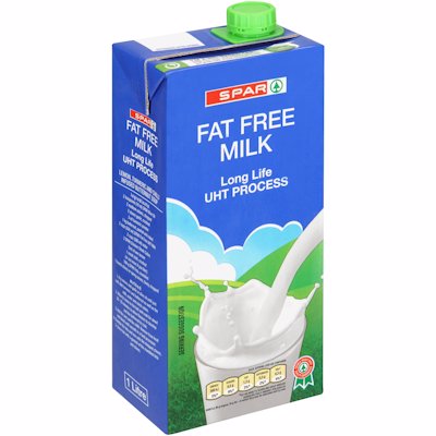 SPAR UHT FAT FREE MILK 1LT