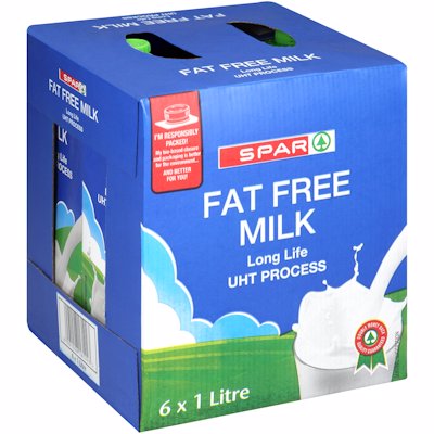 SPAR UHT FAT FREE MILK 1LT