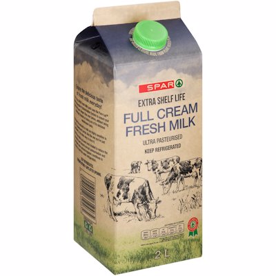 SPAR ULTRA PATEURISED FULL CREAM MILK 2LT