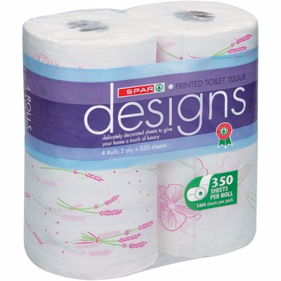 SPAR TOILET TISSUE LAVENDER 2 PLY 4'S