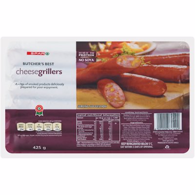 SPAR CHEESE GRILLERS 425GR