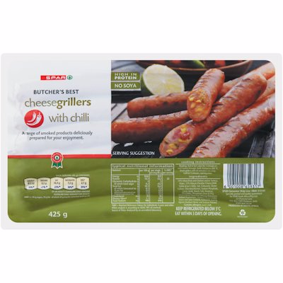 SPAR CHILLI CHEESE GRILLER 425GR