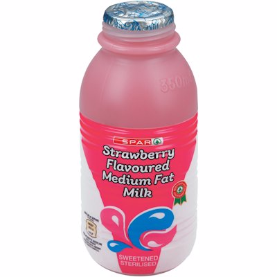 SPAR STRAWBERRY FLAVOURED UHT MILK 350ML