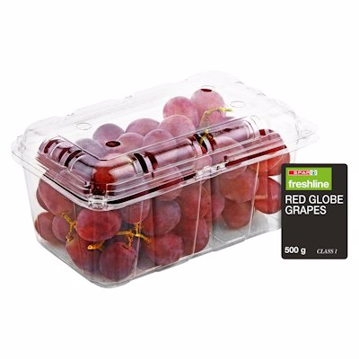 FRESHLINE RED GLOBE GRAPES 500GR