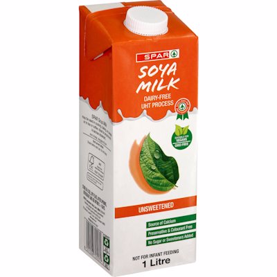 SPAR SOYA DRINK UNSWEETEND 1LT