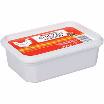 SPAR CHICKEN LIVERS IN TUB 250GR