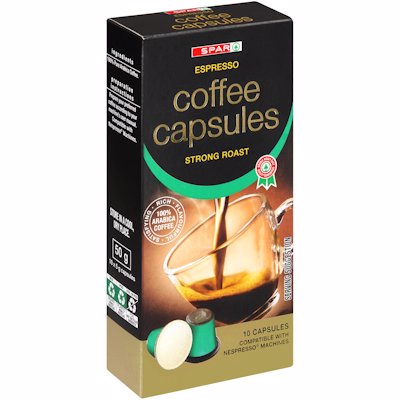 SPAR COFFEE CAPSULES EXPRESSO STRONG ROAST 50GR