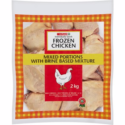 SPAR IQF MIXED CHICKEN PORTIONS 2KG