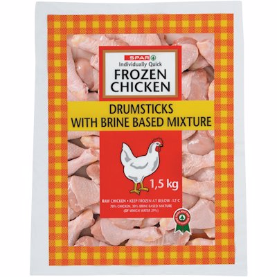 SPAR IQF CHICKEN DRUMSTICKS 1.5KG