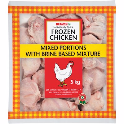 SPAR IQF CHICKEN MIXED PORTIONS 5KG