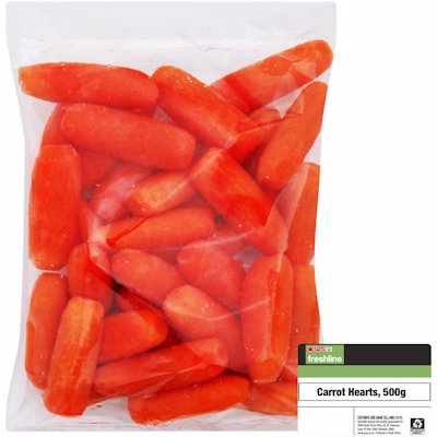 FRESHLINE CARROT HEARTS 500GR