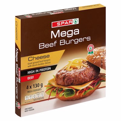 SPAR BURGERS CHEESE 520GR