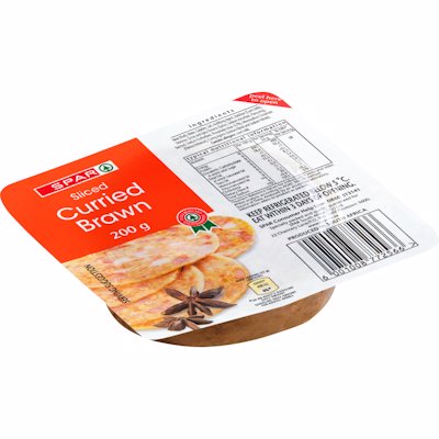 SPAR SLICED CURRIED BRAWN 200GR