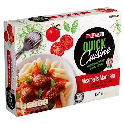 SPAR QUICK CUISINE MEATBALLS MARINARA 320GR