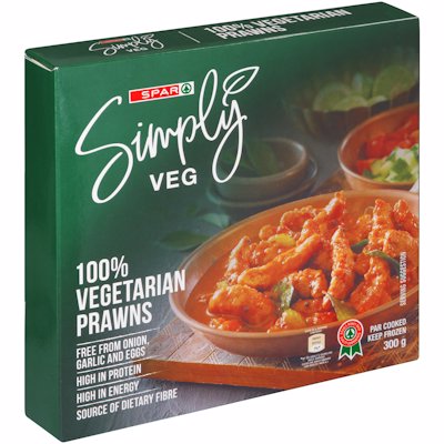 SPAR SIMPLY VEG PRAWNS 300GR