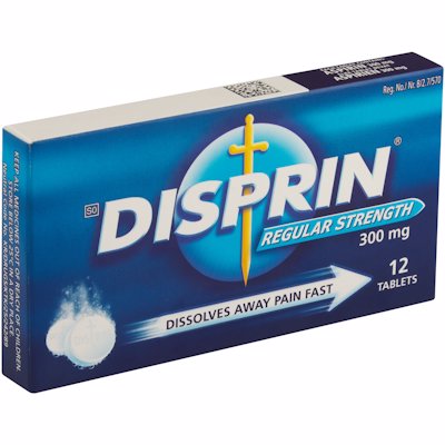 DISPRIN TABLETS REGULAR STRENGTH 12'S