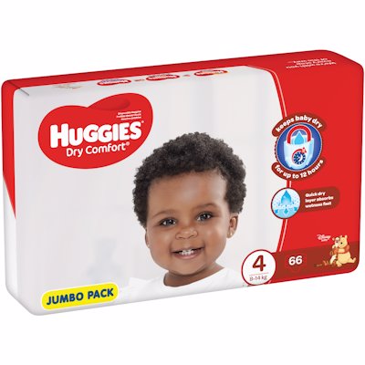 HUGGIES DRY COMFORT JUMBO PACK MAXI 4 66'S