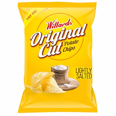 WILLARDS ORIGINAL CUT LIGHTLY SALTED 125G