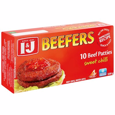 I & J BEEFERS SWEET CHILLI 500GR