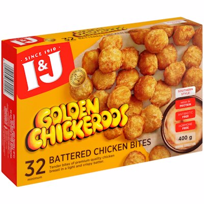 I & J GOLDEN CHICKEROOS 400GR