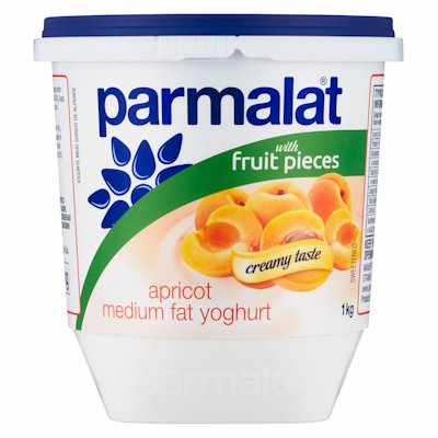 PARMALAT MEDIUM FAT YOGHURT APRICOT 1KG