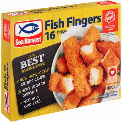 SEA HARVEST 16 FISH FINGERS 400G