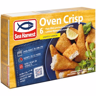 SEA HARVEST OVEN CRISP LIGHTLY LEMON 400GR