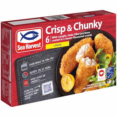 SEA HARVEST FISH CRISP & CHUNKY LEMON 500GR