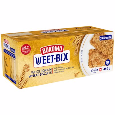 BOKOMO WEETBIX WHOLEGRAIN WHEAT BISCUITS 450GR