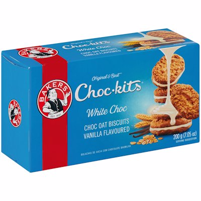 BAKERS CHOC-KITS WHITE CHOCOLATE 200GR