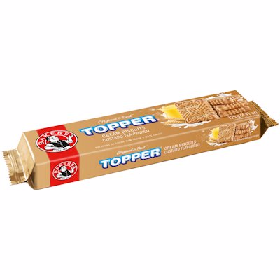 BAKERS TOPPER CUSTARD BISCUITS 125GR