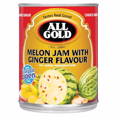 ALL GOLD JAM MELON & GINGER 450G