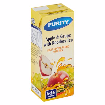 PURITY APPLE & GRAPE WITH ROOIBOS TEA 200ML