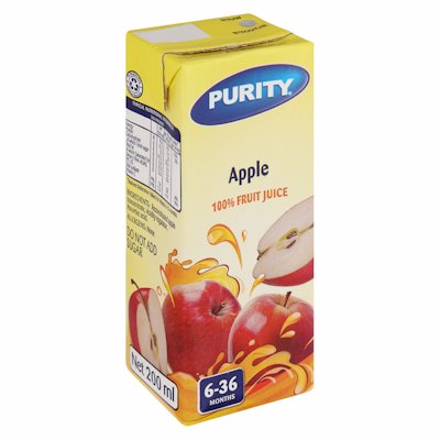 PURITY APPLE 100% PURE FRUIT JUICE 200ML