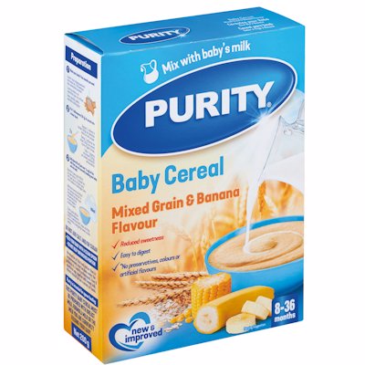 PURITY 3RD CEREAL MIXED GRAIN & BANANA 200GR