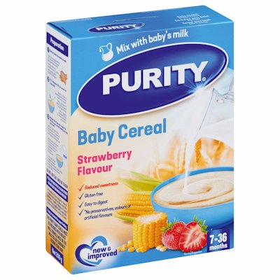 PURITY BABY CEREAL STRAWBERRY FLAVOUR 200GR