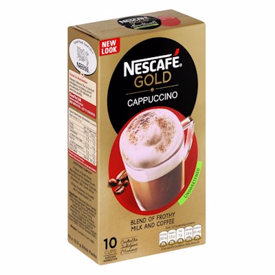 NESCAFE GOLD CAPPUCCINO UNSWEETENED 10'S