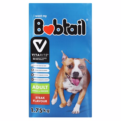 BOBTAIL STEAK FLAVOUR SMALL/MEDIUM DOGS 1.75K