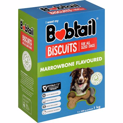 BOBTAIL MARROWBONE DOG BISCUITS 1KG