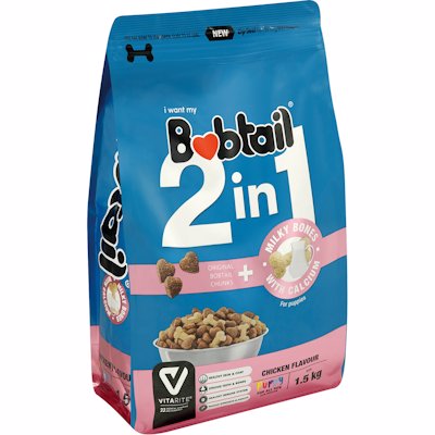 BOBTAIL MILKY BONES CHICKEN FLAVOUR PUPPIES 1.5KG