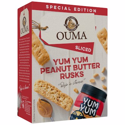 OUMA YUM YUM PEANUT BUTTER RUSKS 450GR